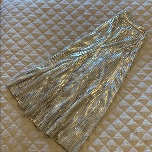 Anthropologie Maeve Silver Skirt